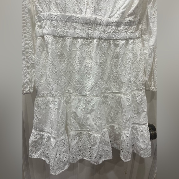 GUESS • Naya Eyelet Dress • White - Picture 9 of 11